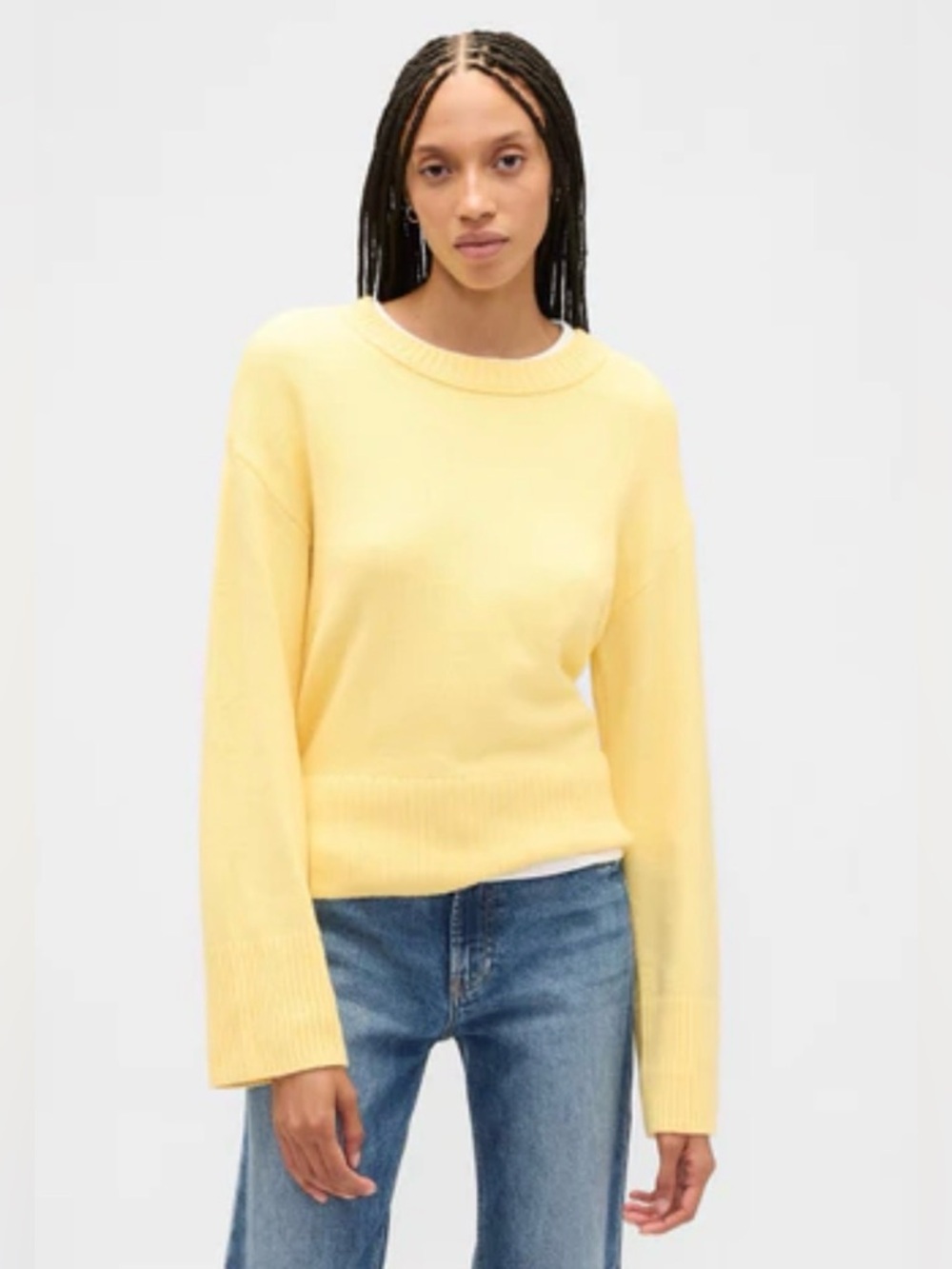 NWOT Gap Factory cash soft Havana yellow sweater size Small